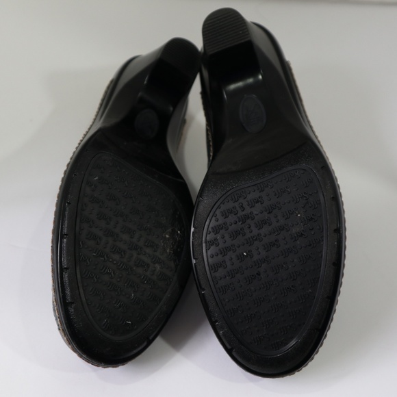 Sofft Blue Black Leather Mules Shoes Size 7M - Picture 7 of 8